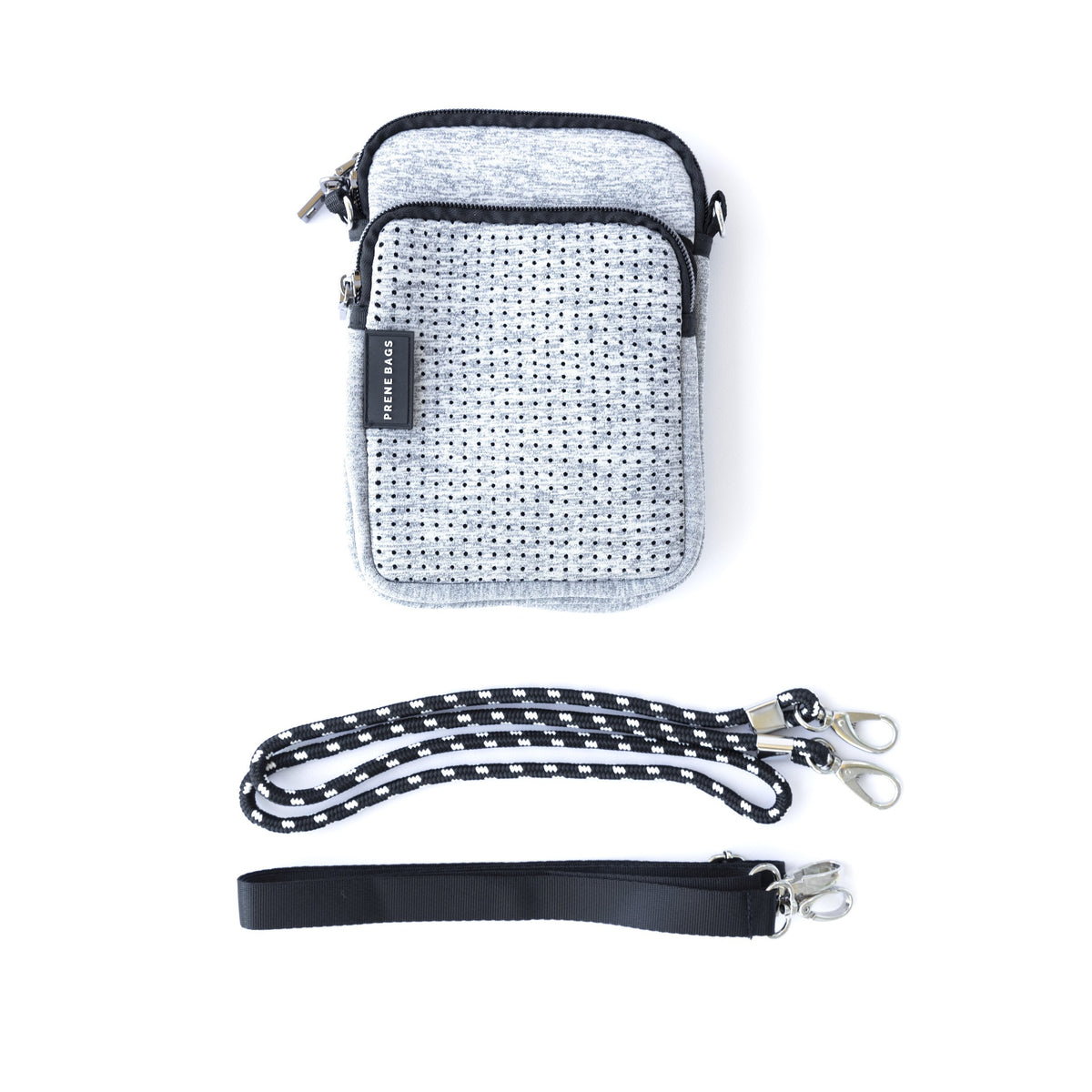 Prene The Mimi Crossbody Bag THE MIMI BAG IN GREY MARLE NEOPRENE