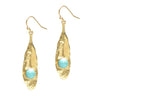 Zara Drop Earring Gold with Turquoise