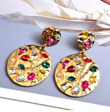 Bling Round Statement Earrings