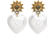 2 tone Wild Heart Earring in Antique Silver