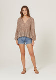 Nomad Helena Blouse in Tan by Auguste